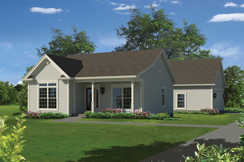 Home Plan - Country Exterior - Front Elevation Plan #57-651