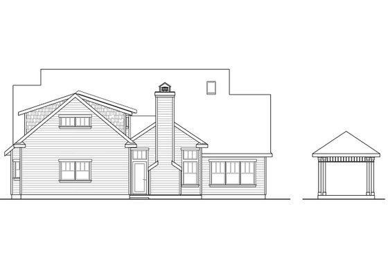 Exterior - Other Elevation for Farmhouse House Plan #124-694 - 4 bed, 4.5 bath