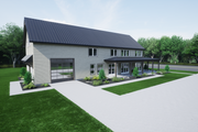 Barndominium Style House Plan - 4 Beds 2.5 Baths 2668 Sq/Ft Plan #1116-14 Exterior 