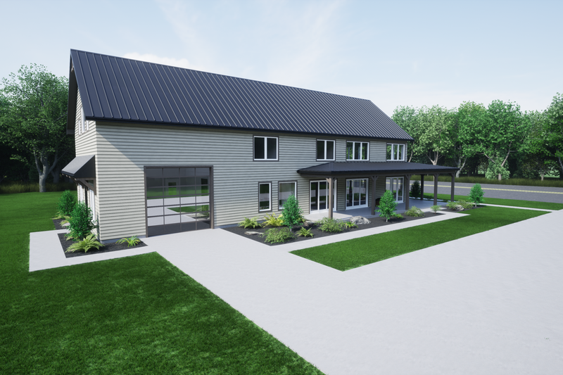 Architectural House Design - Exterior - Other Elevation 3 for Barndominium House Plan #1116-14 - 4 bed, 2.5 bath