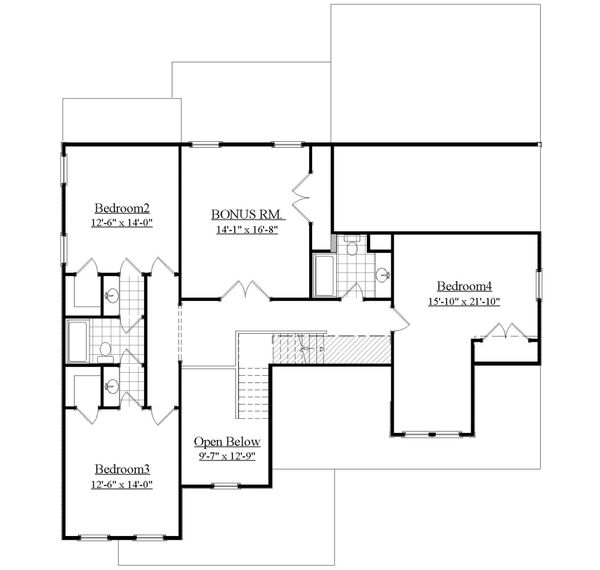 Farmhouse Floor Plan - Upper Floor Plan #1071-6
