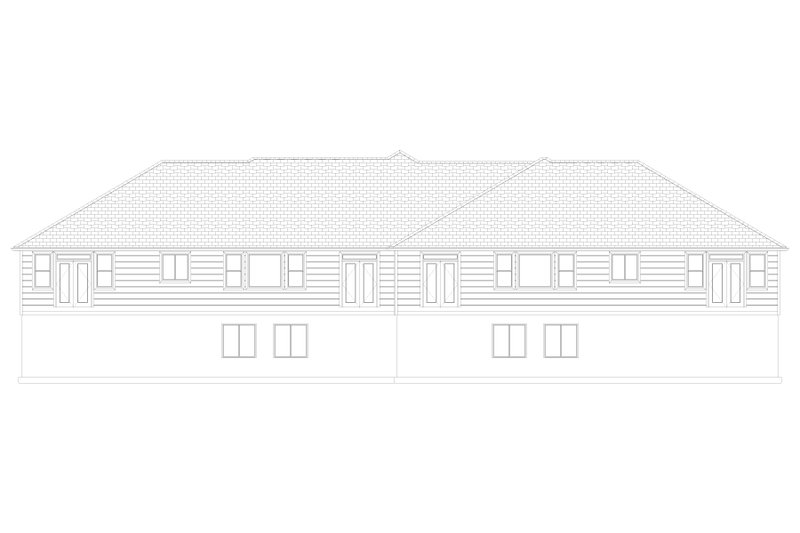 Home Plan - Exterior - Rear Elevation for Traditional House Plan #1060-204 - 6 bed, 4 bath