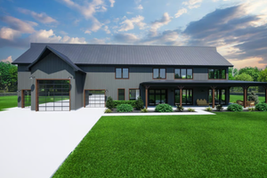 Barndominium Exterior - Front Elevation Plan #1116-13