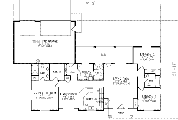 House Blueprint - Mediterranean Floor Plan - Main Floor Plan #1-385