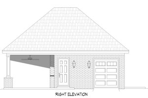 Exterior - Other Elevation 1 for Traditional House Plan #932-419, 1 bath