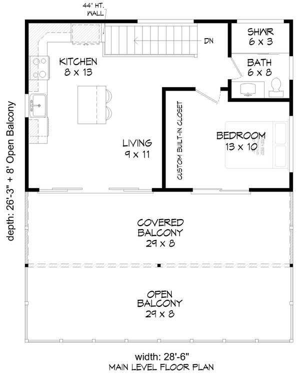 Prairie Floor Plan - Main Floor Plan #932-752