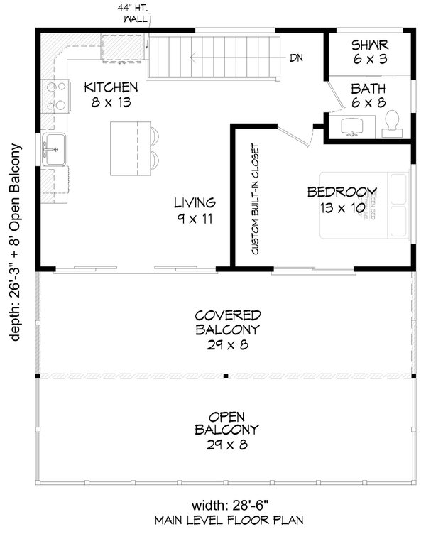 Home Plan - Prairie Floor Plan - Main Floor Plan #932-752