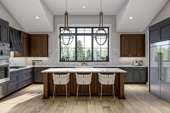 Interior - Kitchen for Barndominium House Plan #455-613 - 3 bed, 3 bath