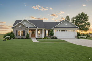 House Blueprint - Farmhouse Exterior - Front Elevation Plan #21-543