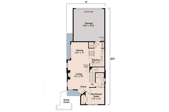 Floor Plan - Main Floor House Plan #124-1004 - 3 bed, 3 bath