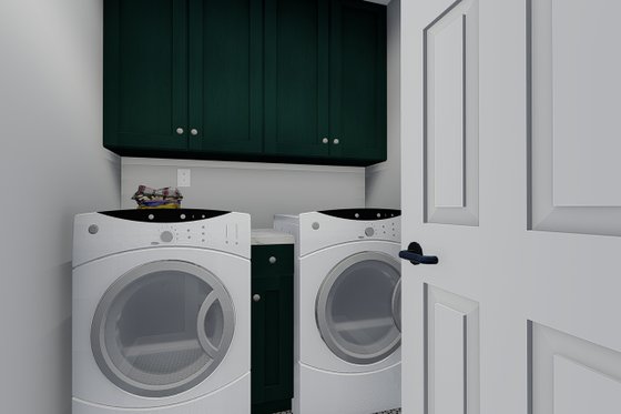 Interior - Laundry for Traditional House Plan #1060-49 - 3 bed, 2.5 bath