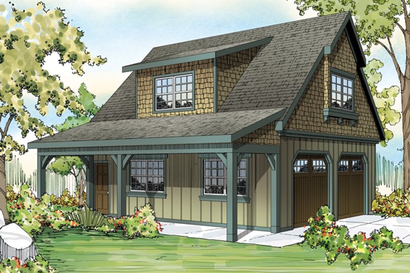 Architectural House Design - Craftsman Exterior - Front Elevation Plan #124-891