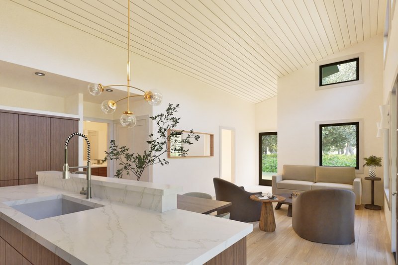 Architectural House Design - Interior - Family Room 1 for Modern House Plan #1105-14 - 2 bed, 1 bath