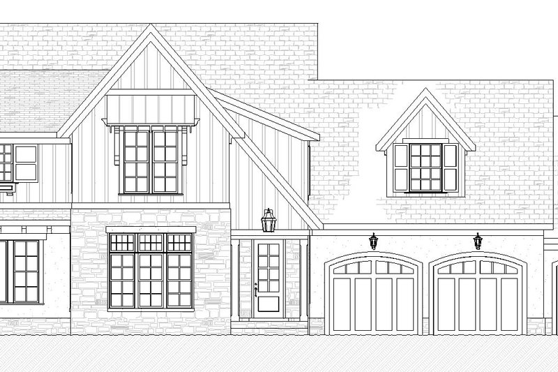 Home Plan - Exterior - Front Elevation 3 for Tudor House Plan #901-159 - 4 bed, 3.5 bath