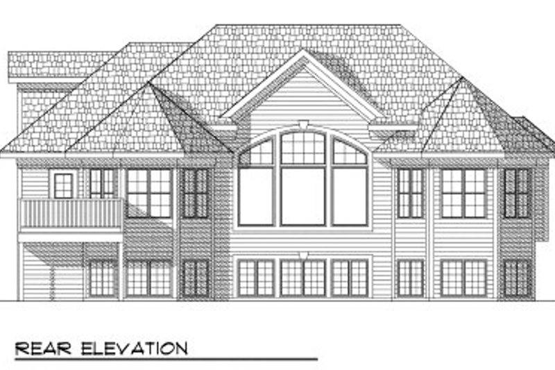 Home Plan - Exterior - Rear Elevation for Traditional House Plan #70-800 - 4 bed, 3 bath