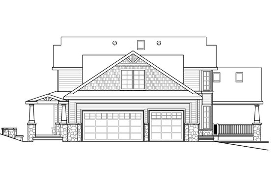 Exterior - Other Elevation 3 for Craftsman House Plan #124-582 - 4 bed, 3.5 bath