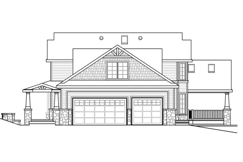 Home Plan - Exterior - Other Elevation 3 for Craftsman House Plan #124-582 - 4 bed, 3.5 bath