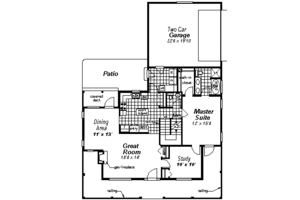 Floor Plan - Main Floor for Farmhouse House Plan #18-290 - 4 bed, 3.5 bath