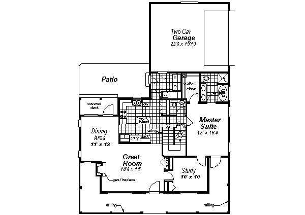 House Design - Farmhouse Floor Plan - Main Floor Plan #18-290