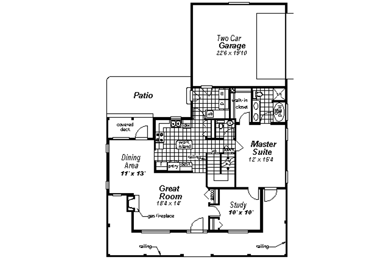 Home Plan - Floor Plan - Main Floor for Farmhouse House Plan #18-290 - 4 bed, 3.5 bath