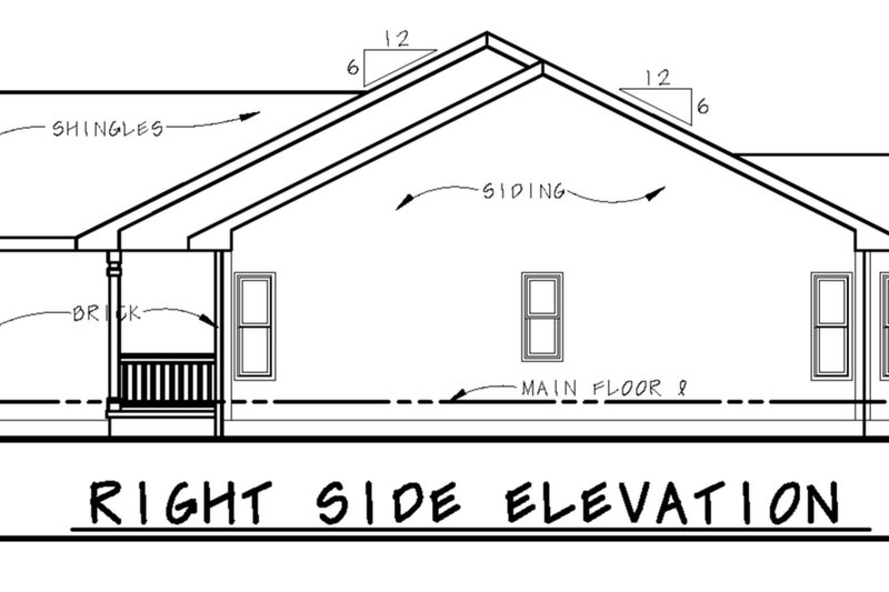 Architectural House Design - Exterior - Other Elevation 1 for Traditional House Plan #20-2601 - 4 bed, 2 bath