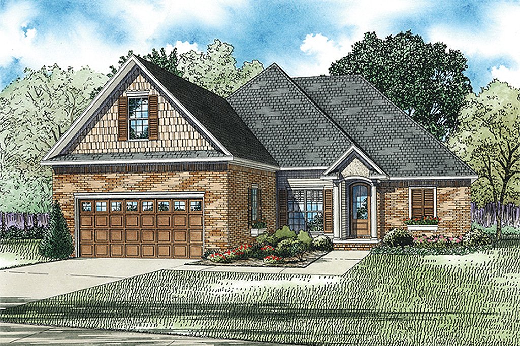 Traditional Style House Plan - 3 Beds 2 Baths 1591 Sq/Ft Plan #17-2454
