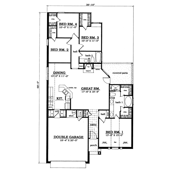 Traditional Floor Plan - Main Floor Plan #42-121