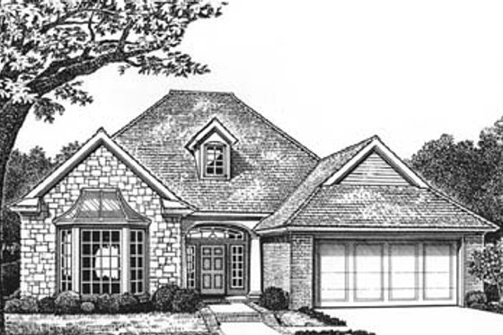 Exterior - Front Elevation House Plan #310-571 - 3 bed, 2 bath