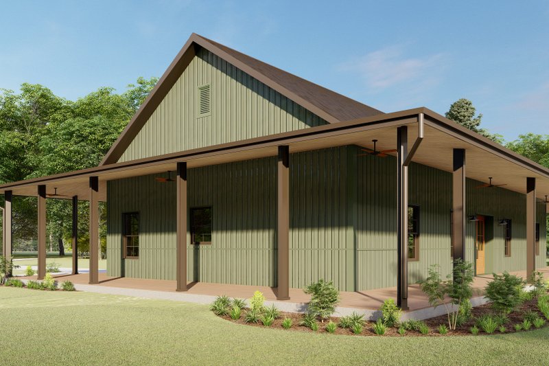 Architectural House Design - Exterior - Other Elevation 5 for Barndominium House Plan #1092-20 - 3 bed, 2 bath