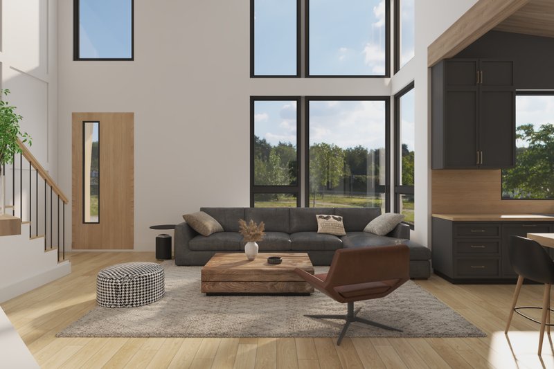 House Design - Interior - Family Room 2 for Barndominium House Plan #1070-221 - 1 bed, 1.5 bath