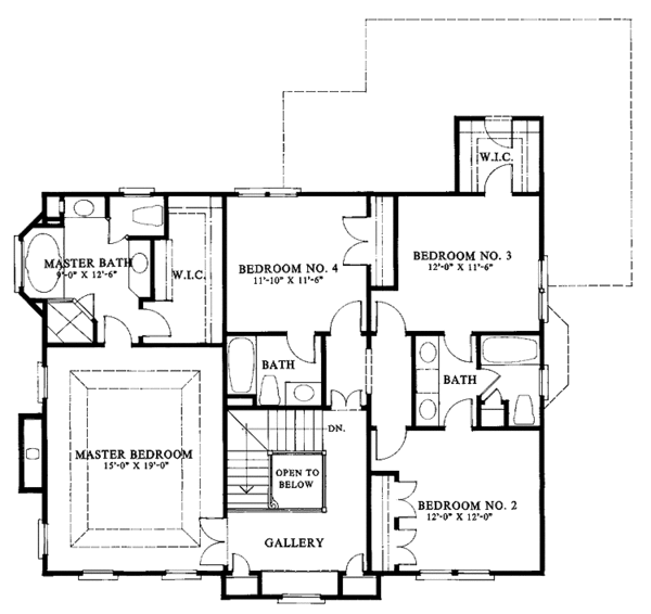 Architectural House Design - Country Floor Plan - Upper Floor Plan #429-72