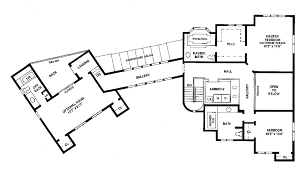 Architectural House Design - Contemporary Floor Plan - Upper Floor Plan #1003-3