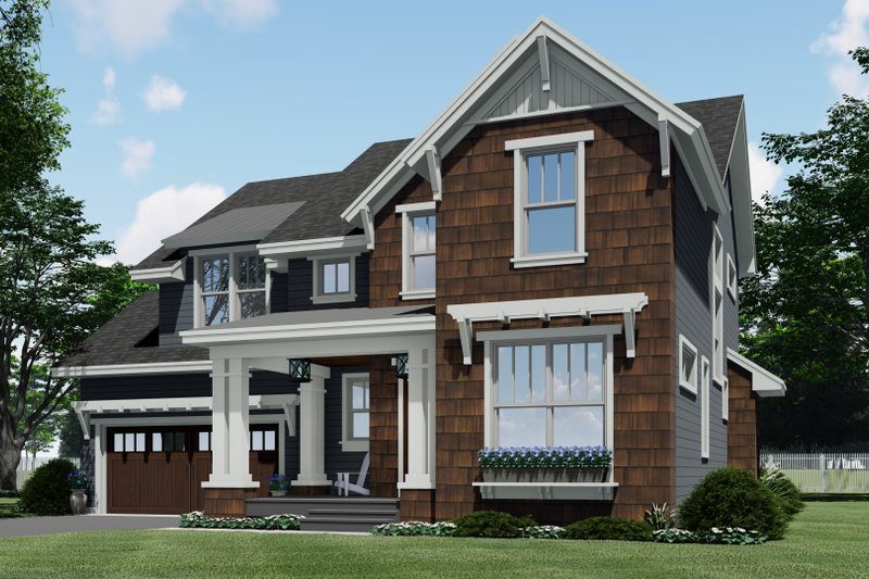 Architectural House Design - Exterior - Front Elevation 5 for Craftsman House Plan #51-1196 - 4 bed, 3.5 bath