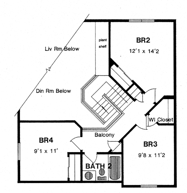 Architectural House Design - Victorian Floor Plan - Upper Floor Plan #316-199