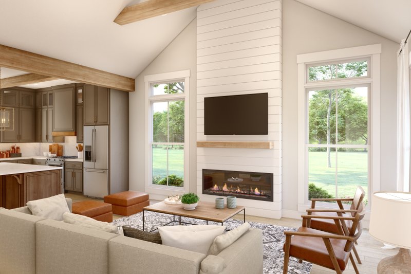 House Blueprint - Interior - Family Room for Farmhouse House Plan #430-282 - 2 bed, 2 bath