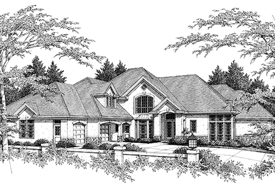 Exterior - Front Elevation 3 for Traditional House Plan #48-745 - 4 bed, 5.5 bath