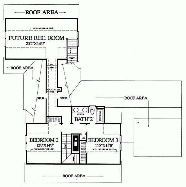 House Plan Design - Colonial Floor Plan - Upper Floor Plan #137-163