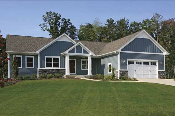 Exterior - Front Elevation 7 for Craftsman House Plan #928-164 - 2 bed, 2.5 bath