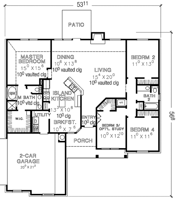 Home Plan - Country Floor Plan - Main Floor Plan #472-399