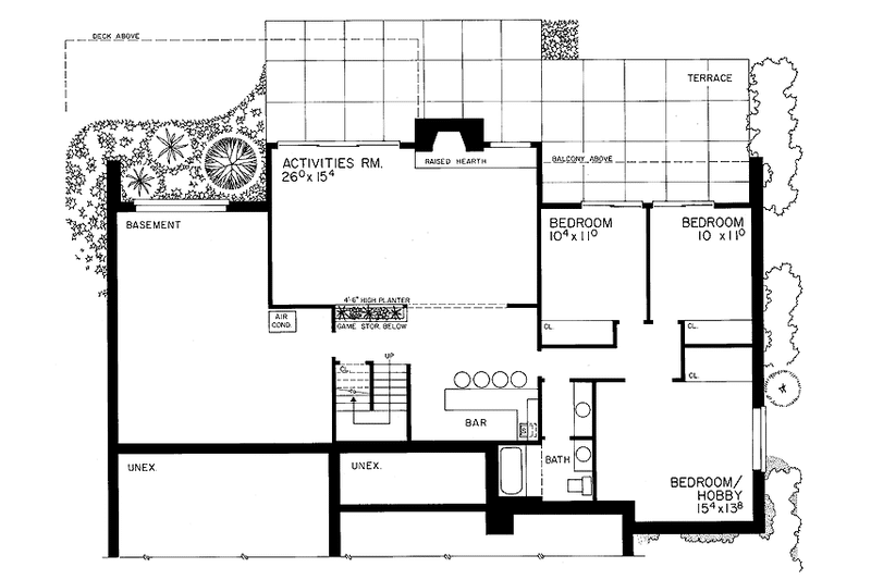 Home Plan - Floor Plan - Upper Floor for Contemporary House Plan #72-768 - 4 bed, 2.5 bath