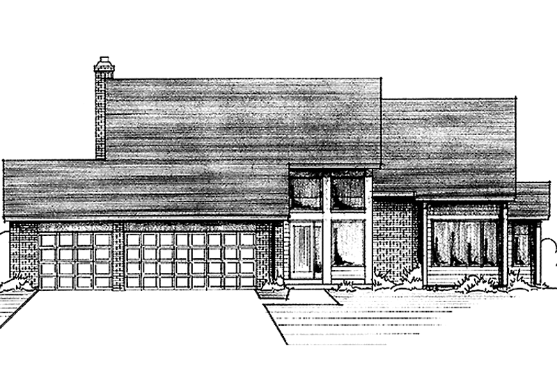 Home Plan - Exterior - Front Elevation 3 for Contemporary House Plan #51-760 - 3 bed, 2.5 bath