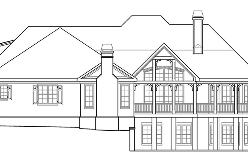 Architectural House Design - Exterior - Rear Elevation for Country House Plan #927-409 - 4 bed, 3.5 bath