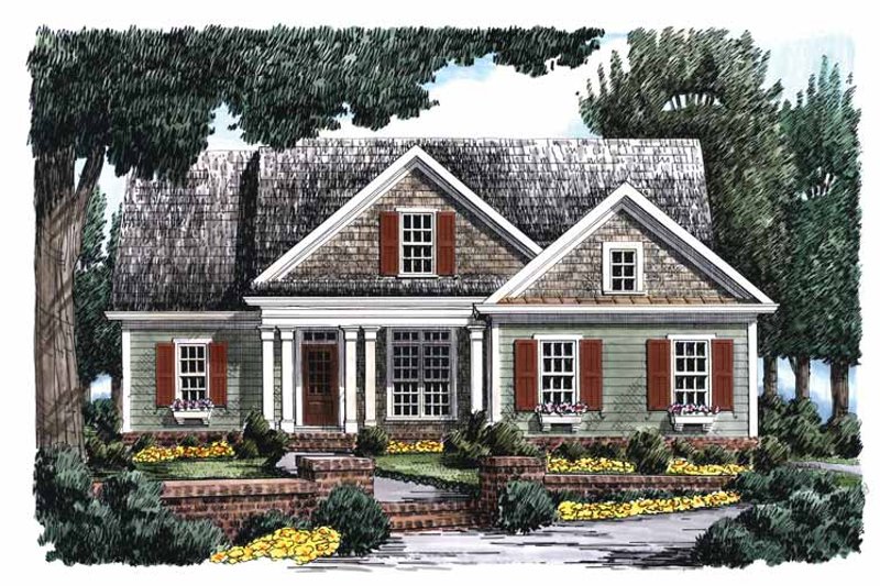 Architectural House Design - Country Exterior - Front Elevation Plan #927-698