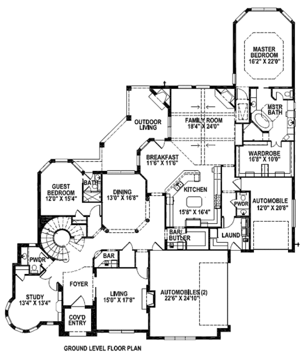 European Floor Plan - Main Floor Plan #141-264
