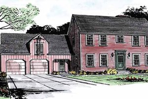 Colonial Exterior - Front Elevation Plan #315-119