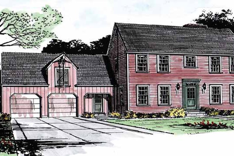Colonial Style House Plan - 3 Beds 2.5 Baths 2013 Sq/Ft Plan #315-119
