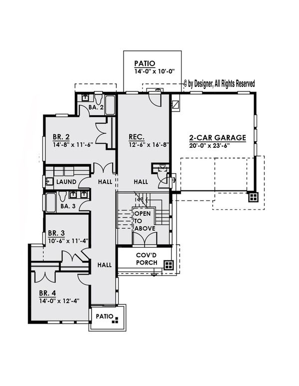 Modern Floor Plan - Main Floor Plan #1066-2