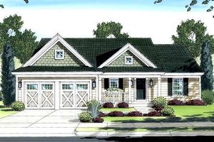 Country Exterior - Front Elevation Plan #46-411