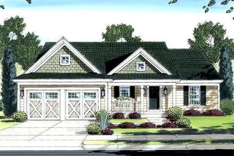 Home Plan - Country Exterior - Front Elevation Plan #46-411
