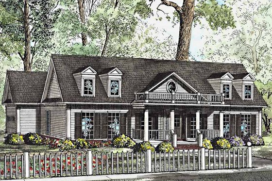 Exterior - Front Elevation 3 for Classical House Plan #17-3206 - 3 bed, 2 bath